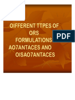 Oifferent Ttpes of ORS Formulations Ao7Antaces Ano Oisao7Antaces