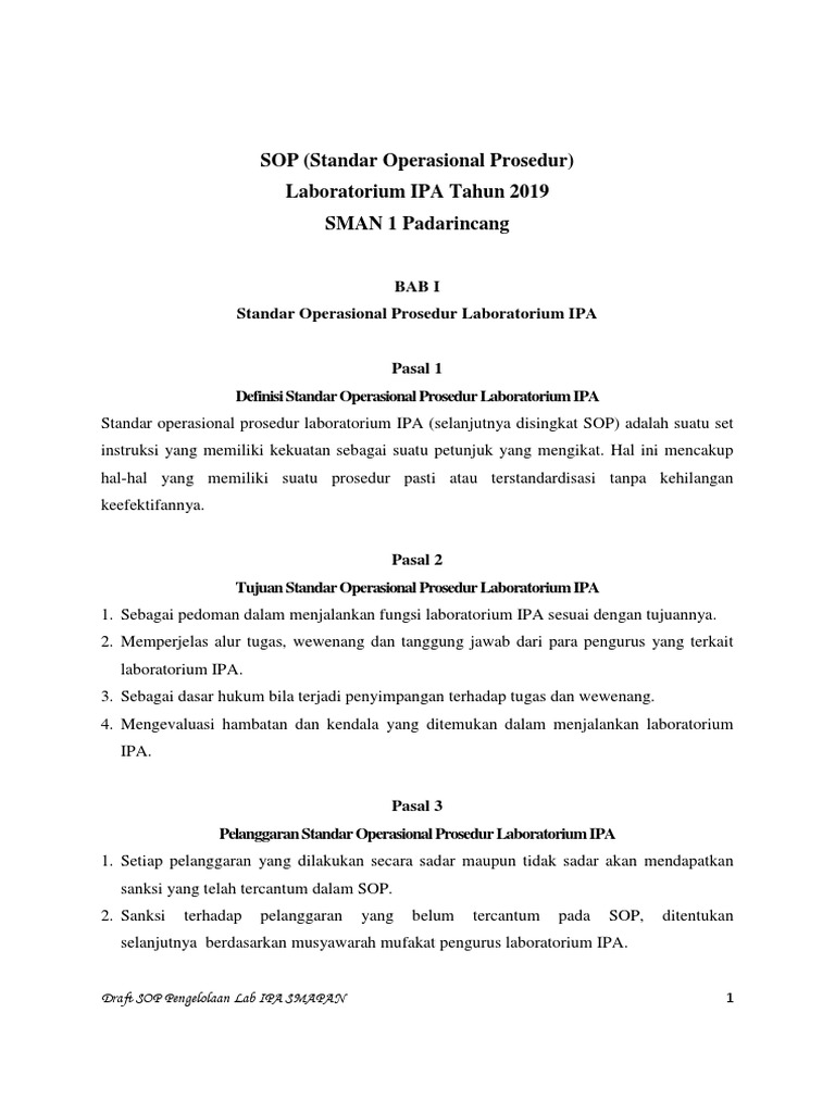 Lampiran Dokumen SOP - Draft | PDF | Kesehatan Holistik