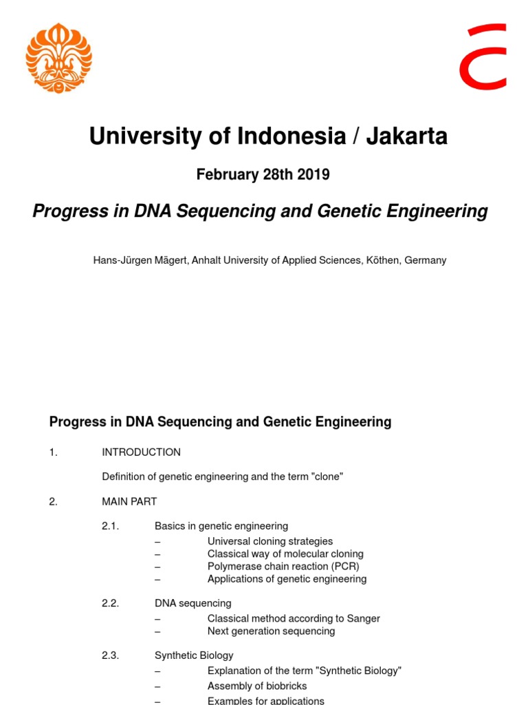 Progress in DNA-Seq GE | PDF | Dna Sequencing | Molecular Cloning
