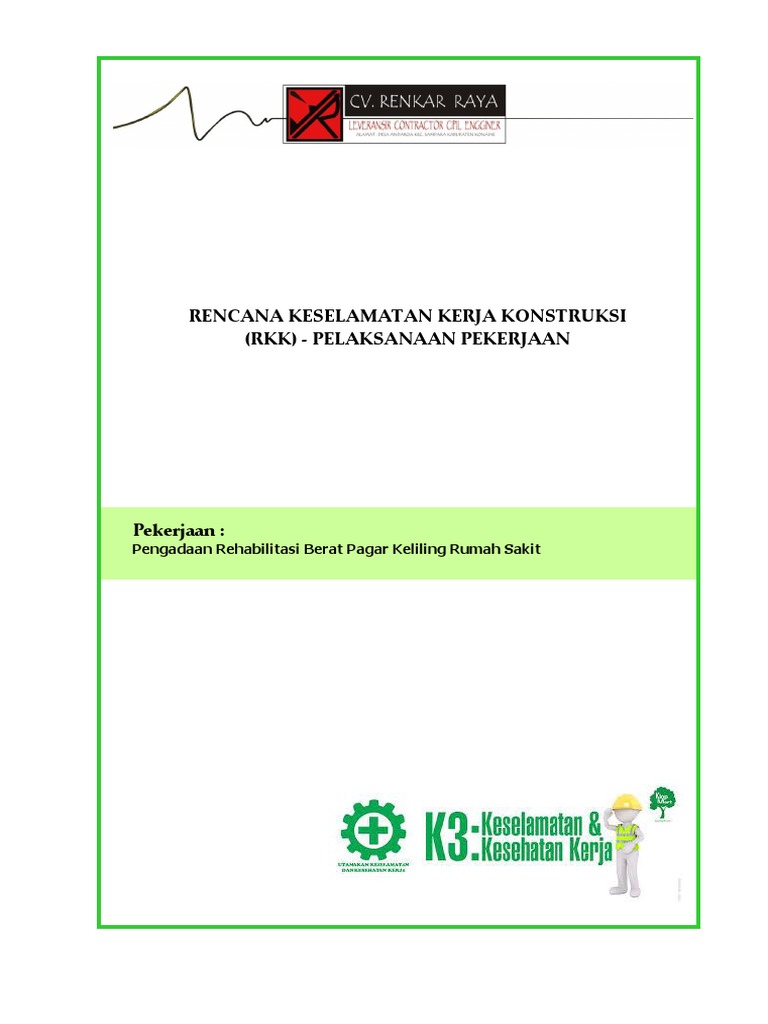 Rencana Keselamatan Kerja Konstruksi (RKK) | PDF | Bisnis | Teknologi ...