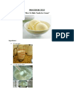 "How To Make Vanila Ice Cream": Procedure Text