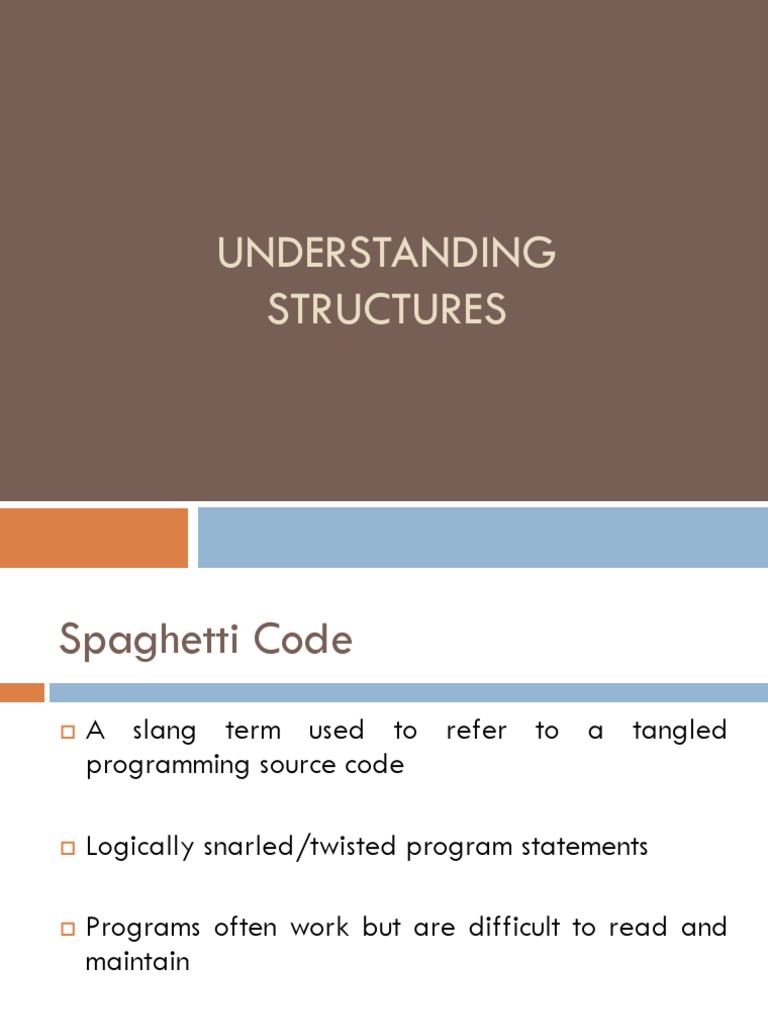 Understanding Structured Programming and Recognizing Logic Structures ...
