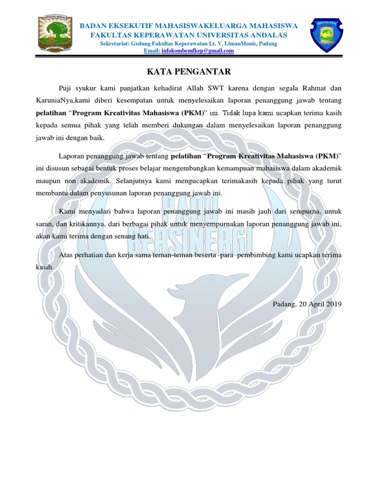 Pelatihan PKM Mahasiswa FKEP UNAND 2019 | PDF | Karier & Perkembangan