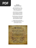 Invictus: by William Ernest Henley | PDF