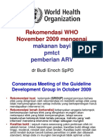 Who Nov 2009 Infant Feeding, Pmtct, ARV Pmtct