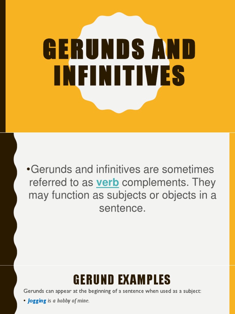 Gerunds and Infinitives Explained | PDF | Verb | Object (Grammar)