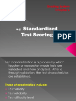 Standrdized Test Scoring