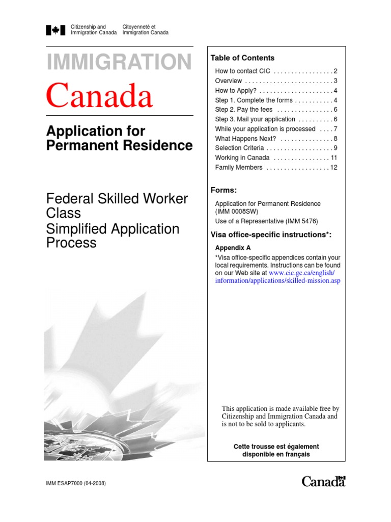 Canada PR Application Process Guide | PDF | Government | Social ...