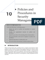 Topic 10 Policies and Procedures in Security Management