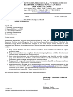 Surat Pemberitahuan Hasil Akreditasi Jurnal Ilmiah Elektronik Periode III Tahun 2019 Dan Lampiran PDF