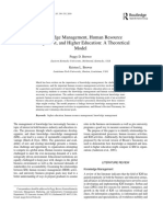 Knowledge Management, Human Resource Management, and Higher Education: A Theoretical Model