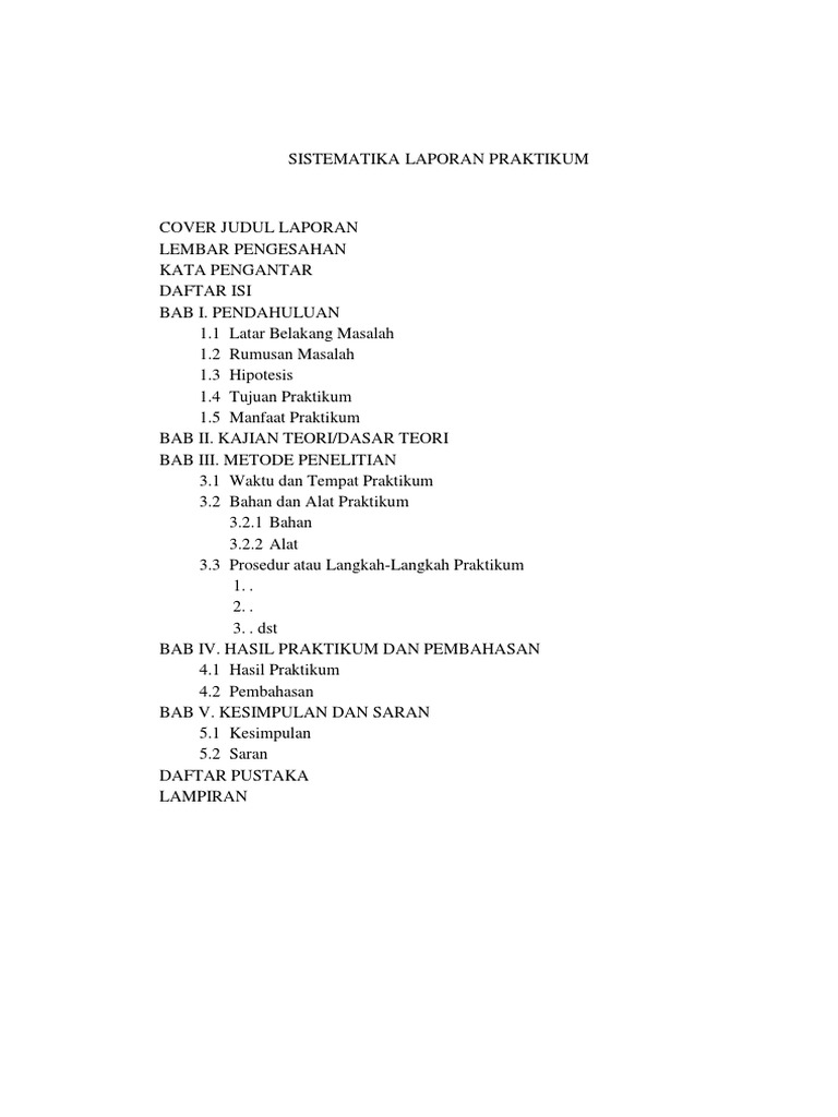A. Sistematika Laporan Praktikum Biologi | PDF