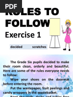 Exercise 1 Rules To Follow