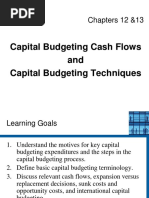 Capital Budgeting Cash Flows and Capital Budgeting Techniques