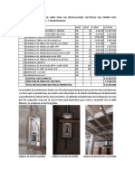 Presupuesto de Mano de Obra para Las Instalaciones Eléctricas Del Primer Piso PDF