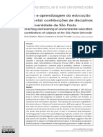 Educação Ambiental - contribuições de disciplinas da USP