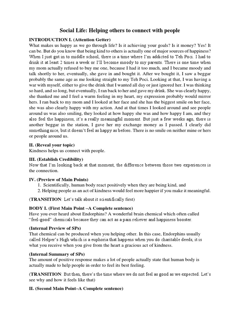 Social Life Helping Others To Connect With People | PDF | Feeling ...