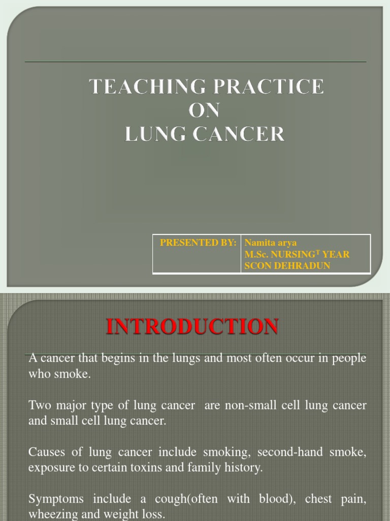 Lung Cancer Overview and Treatment Options | PDF | Lung Cancer | Non ...