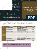 Dasar-Dasar Pengendalian Mutu Laboratorium