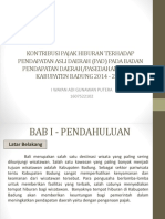 Kontribusi Pajak Hiburan Terhadap Pendapatan Asli Daerah (Pad) Pada Badan Pendapatan Daerah/Pasedahan Agung Kabupaten Badung 2014 - 2018