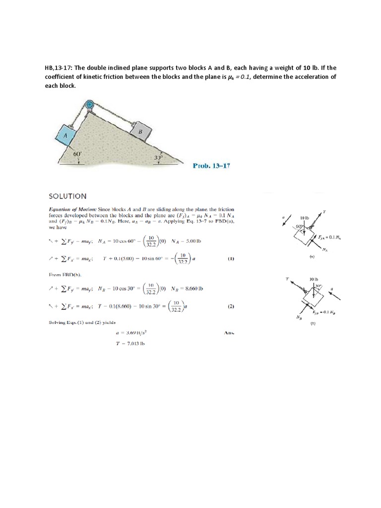3 - Kinetics of A Particle Force and Acceleration PDF | PDF | Friction ...