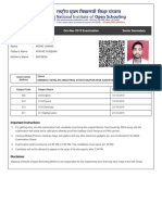 Hall Ticket - Theory Oct-Nov 2019 Examination Senior Secondary