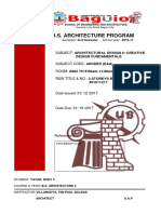 B.S. Architecture Program: Subject: Architectural Design 2: Creative Design Fundamentals