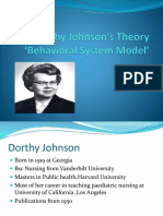 Dorothy Johnson's Theory Behaviour Model'