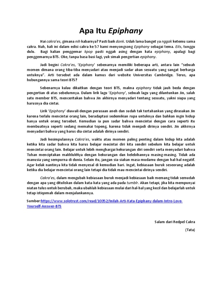 Apa Itu Epiphany Pdf