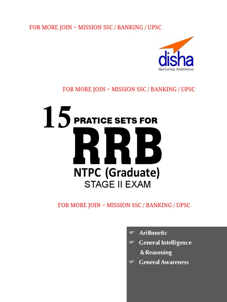 15 Practice Sets For Rrb Ntpc Graduate Stage Ii Exam Pdf Train Locomotives