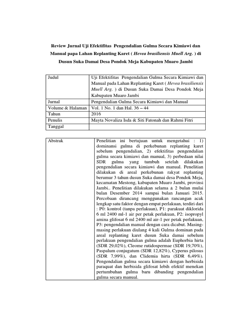Contoh Review Jurnal Pdf