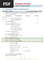 Control Systems: GATE Objective & Numerical Type Solutions