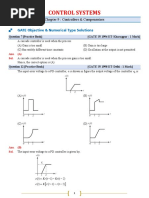 Control Systems: GATE Objective & Numerical Type Solutions