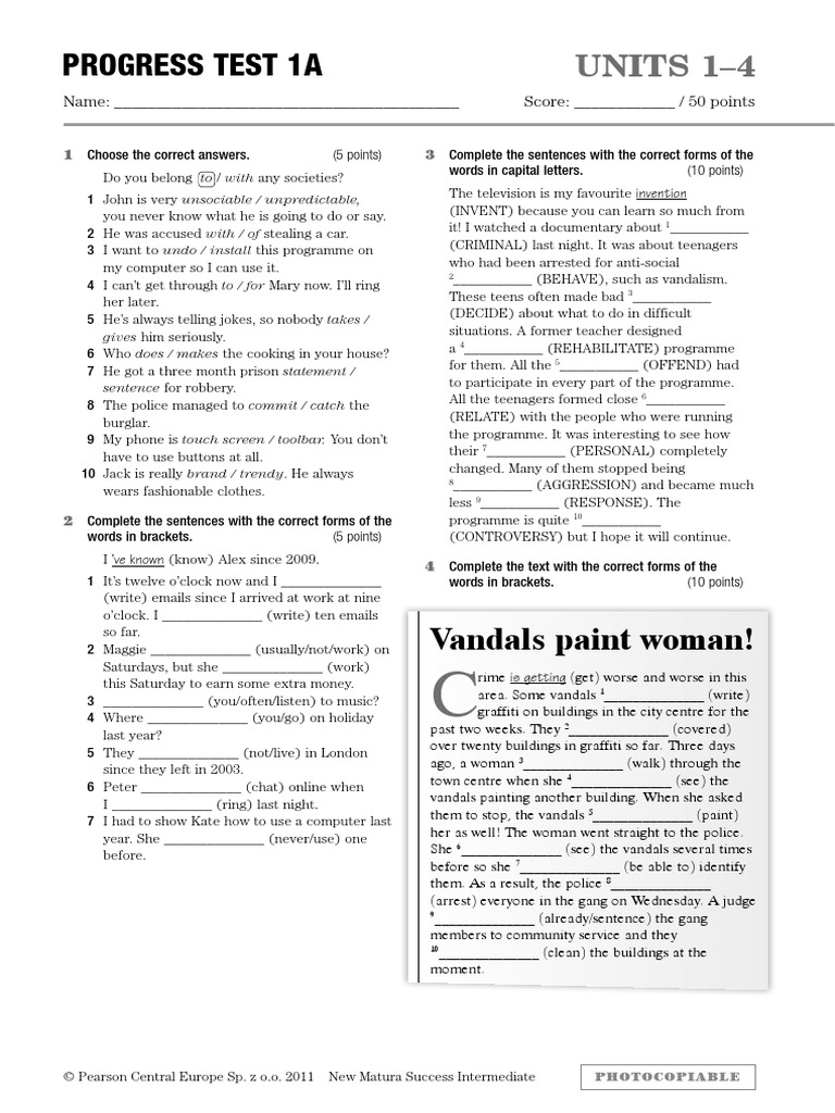 My Matura Success Intermediate Testy Pdf