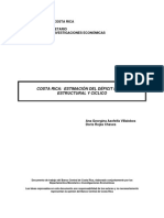 Costa Rica: Estimación Del Déficit Fiscal Estructural y Cíclico