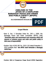 Guidelines in The Formulation of A Simplified Barangay POPS PLAN