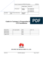 Guide To Customer's Preparation For BTS3900 LTE Installation