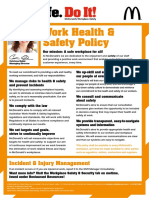 Work Health & Safety Policy: Incident & Injury Management
