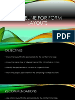 Guideline For Form Layout