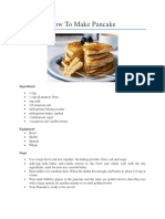 How To Make Pancake: Ingredients