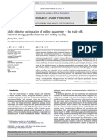 Multi-Objective Optimization of Milling Parameters e The Trade-Offs Between Energy, Production Rate and Cutting Quality