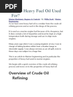 What Is Heavy Fuel Oil Used For