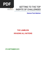 Getting to the Top Inspite of Challenges by Samson Paul Adeniran