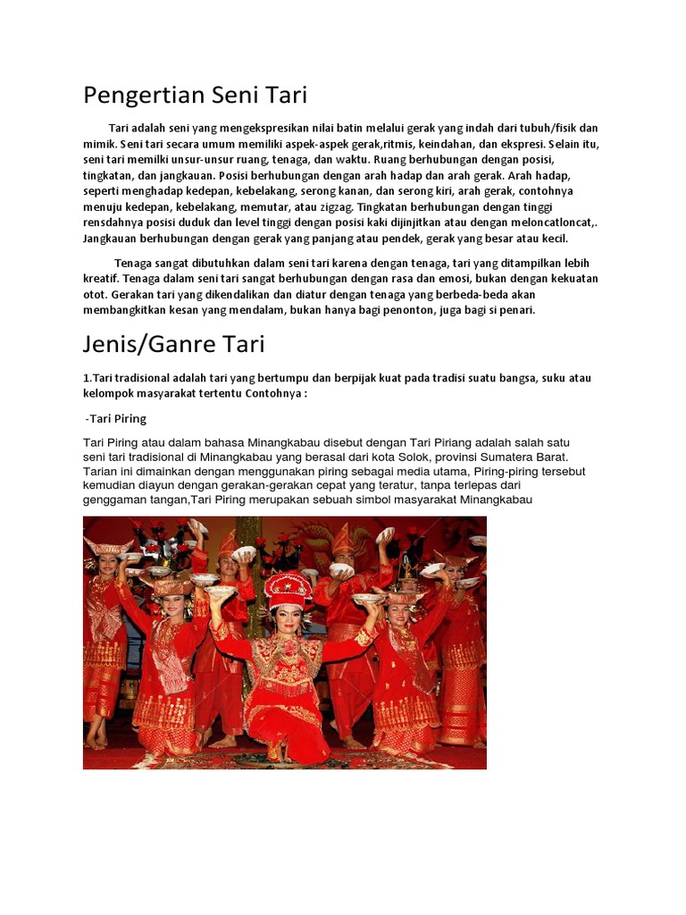 Pengertian Seni Tari Pdf