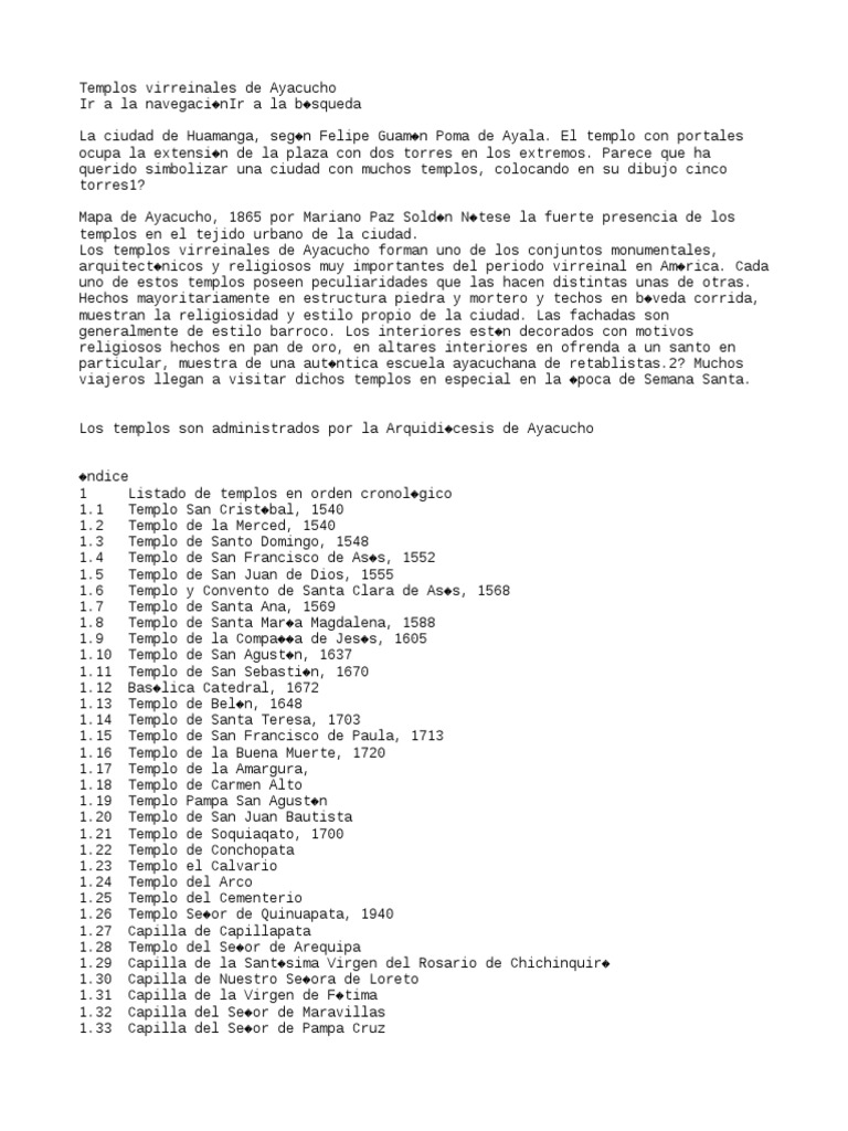 Templos Virreinales de Ayacucho PDF Iglesia (edificio) Diseño