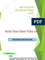 Mata Kuliah Dasar2 - Fisika Laut - Ikl2019