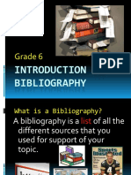 Grade 6: Introduction To Bibliography