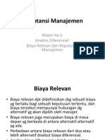 Biaya Relevan Dan Keputusan Manajemen