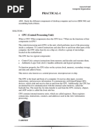 Practical-1: CPU (Central Processing Unit)