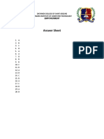 Answer Sheet: Datamex College of Saint Adeline Datamex Institute of Computer Technology Empowerment